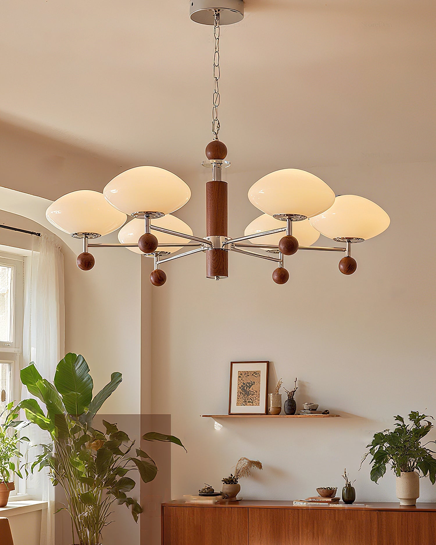 Pointed Modern Glass Chandelier