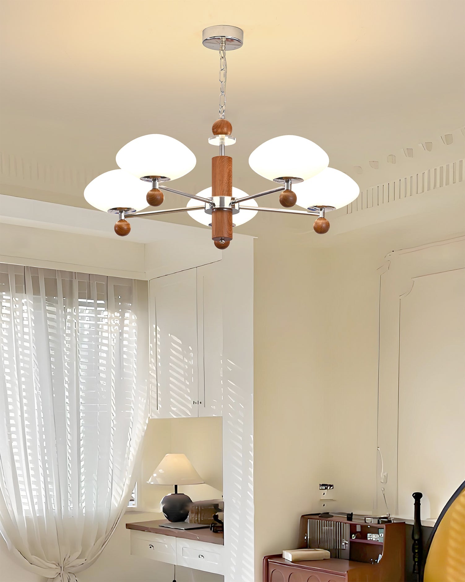 Pointed Modern Glass Chandelier