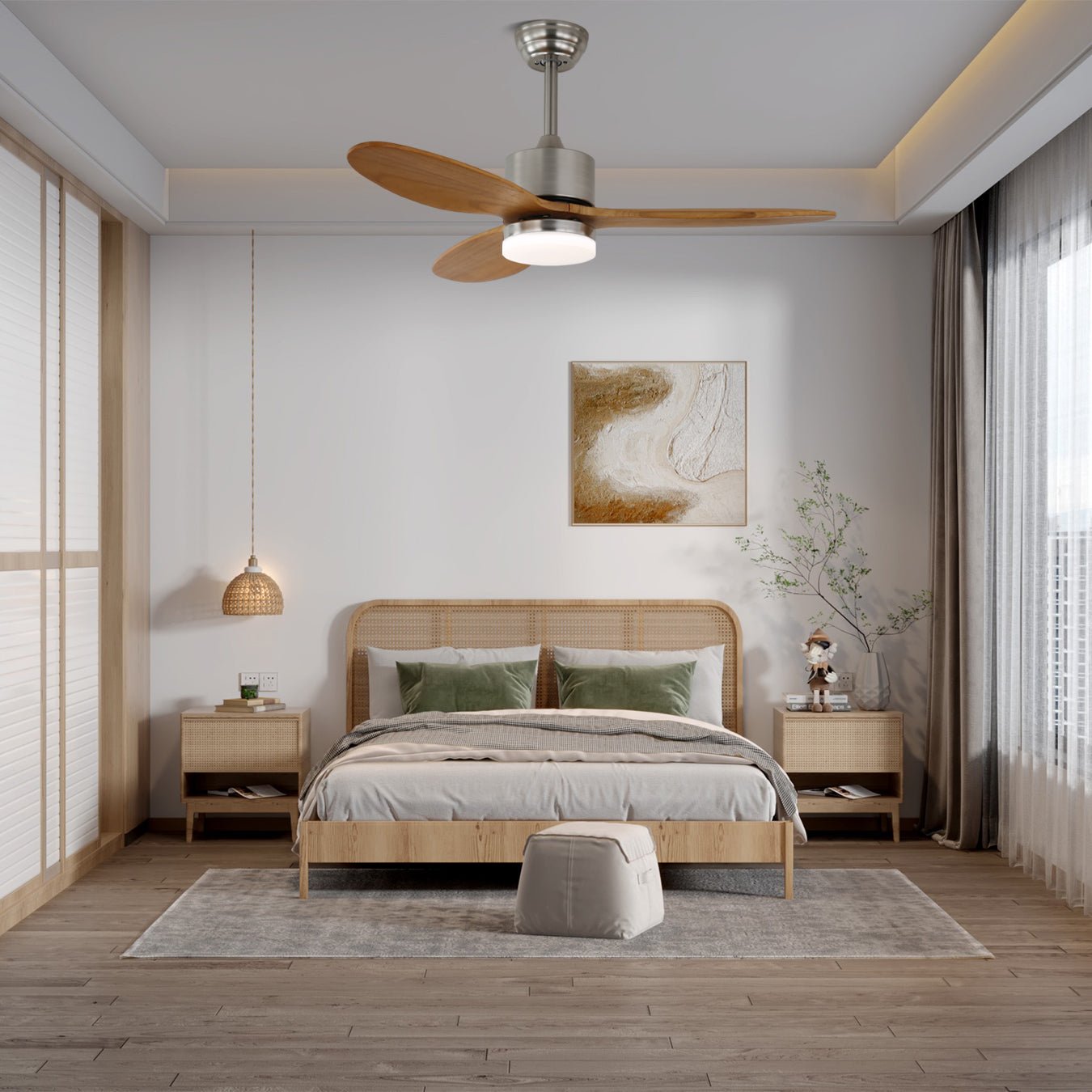 Elara Minimalist Wood Ceiling Fan Light - Blowlighting