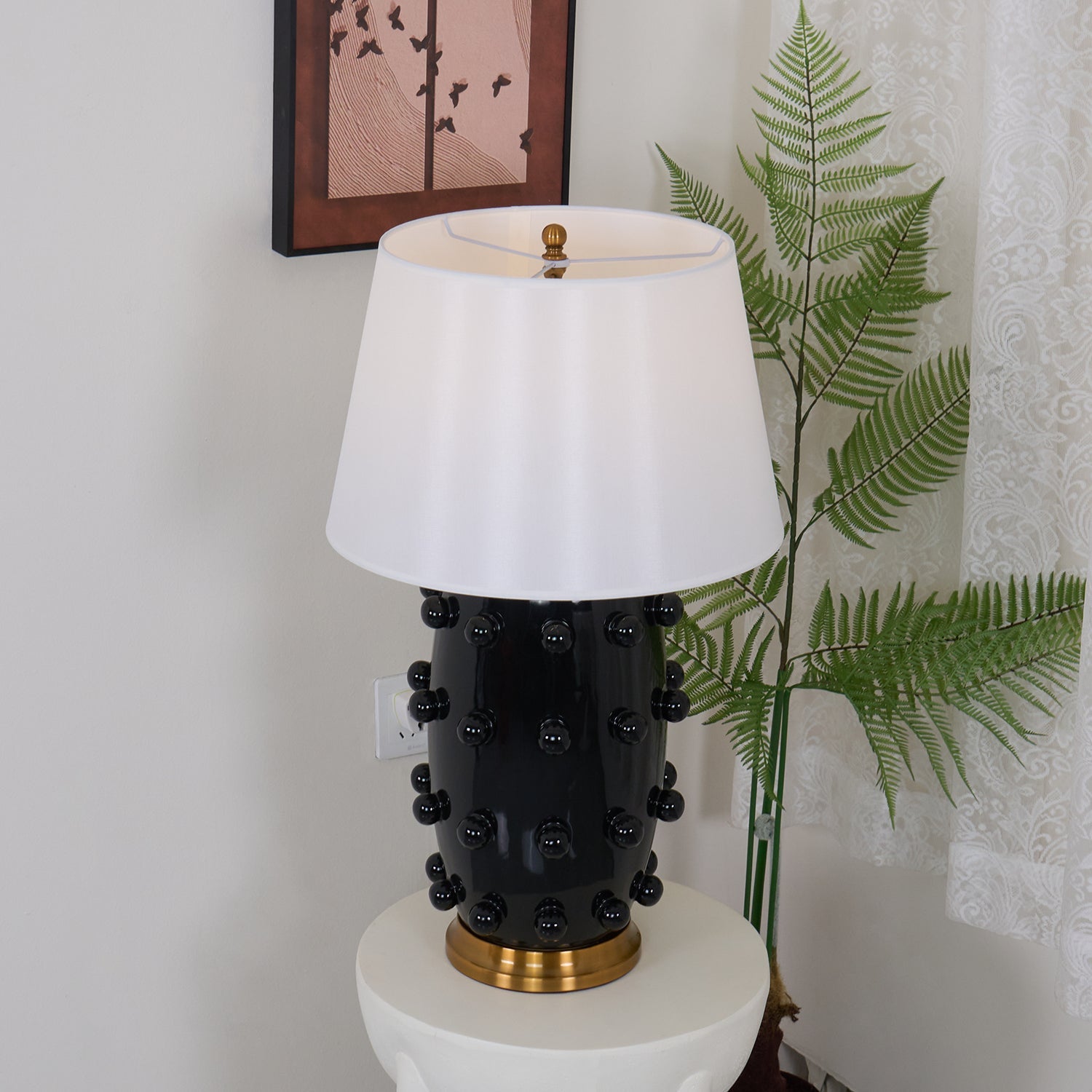 Polka Dot Porcelain Table Lamp - Blowlighting