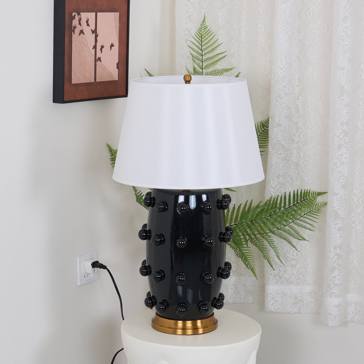 Polka Dot Porcelain Table Lamp - Blowlighting