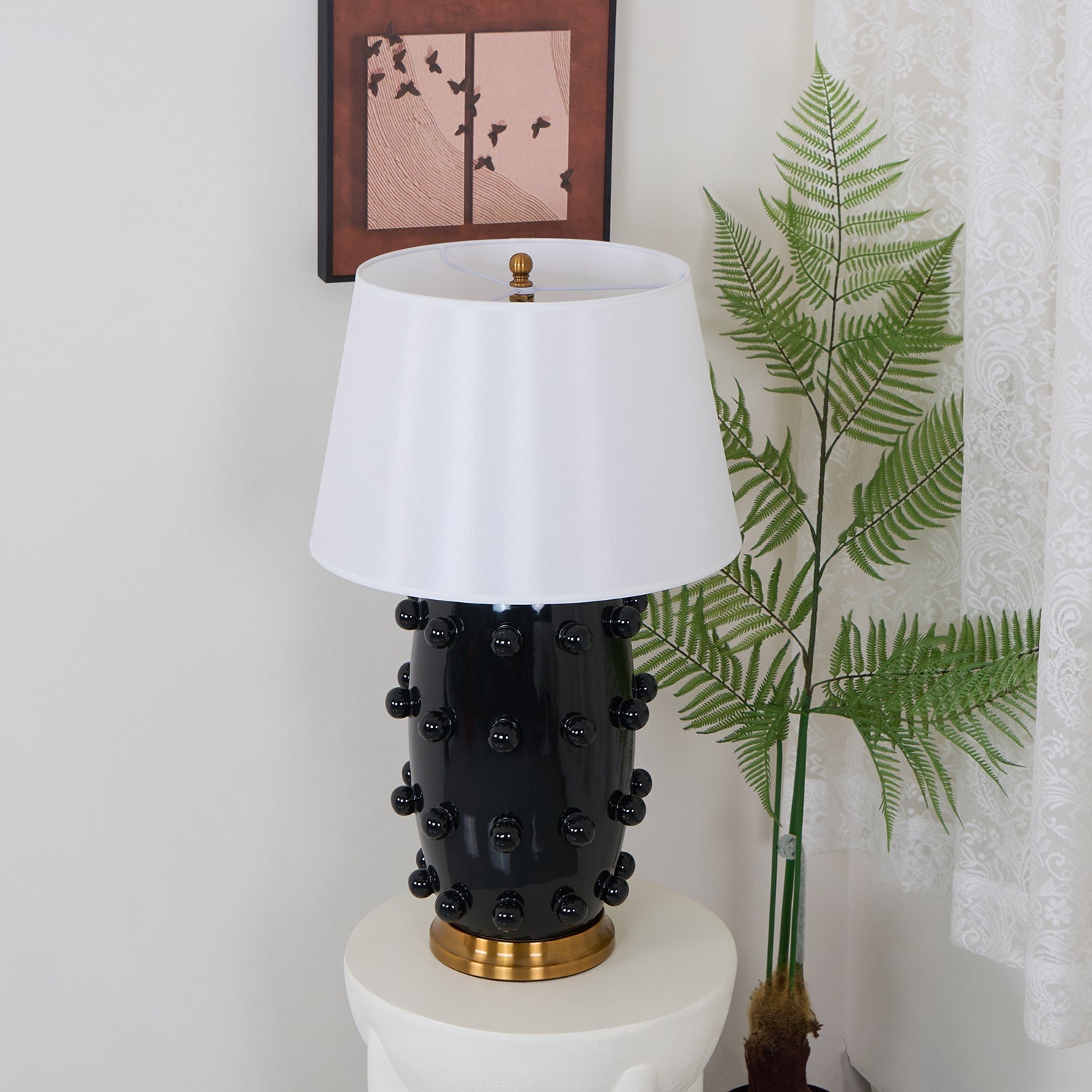 Polka Dot Porcelain Table Lamp - Blowlighting