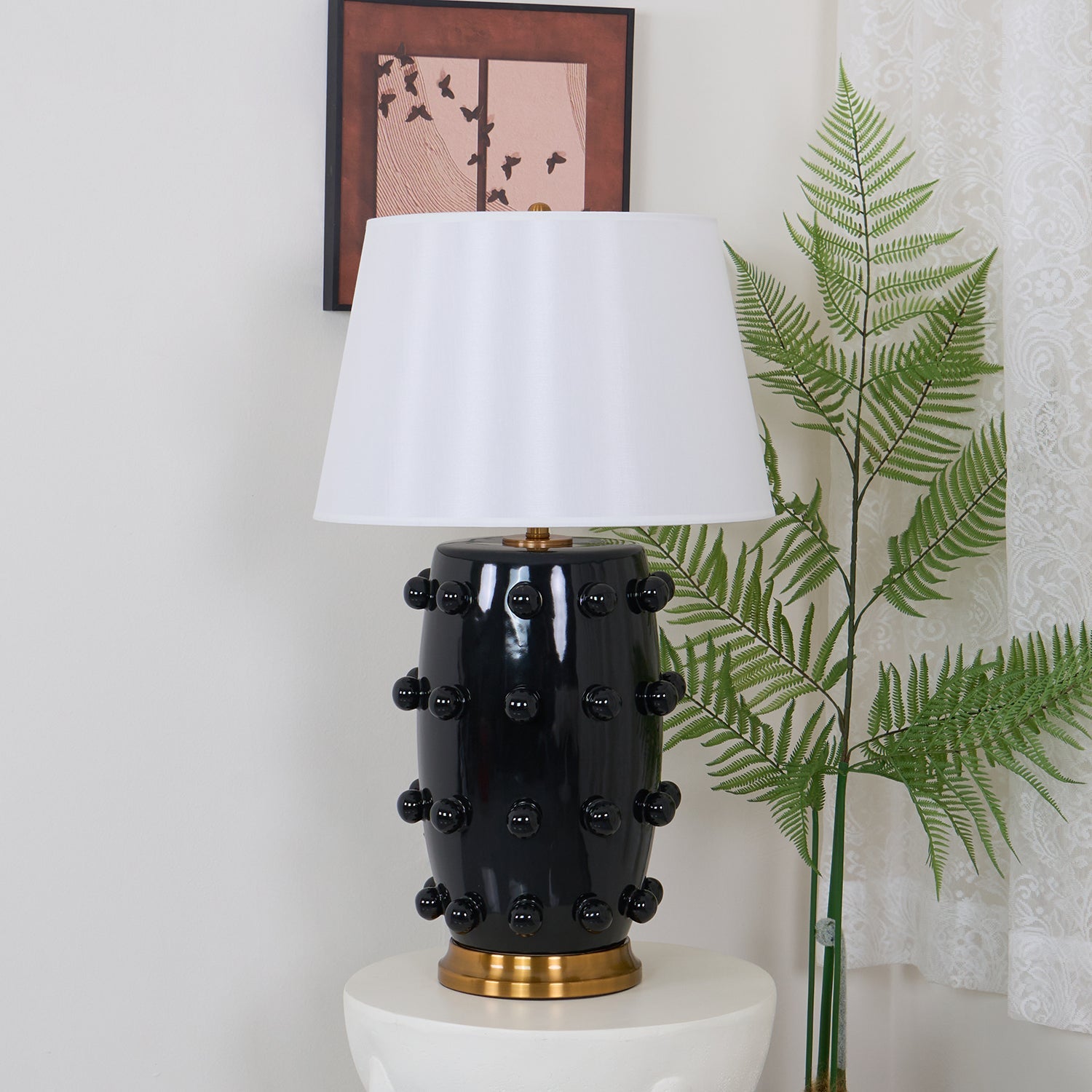 Polka Dot Porcelain Table Lamp - Blowlighting