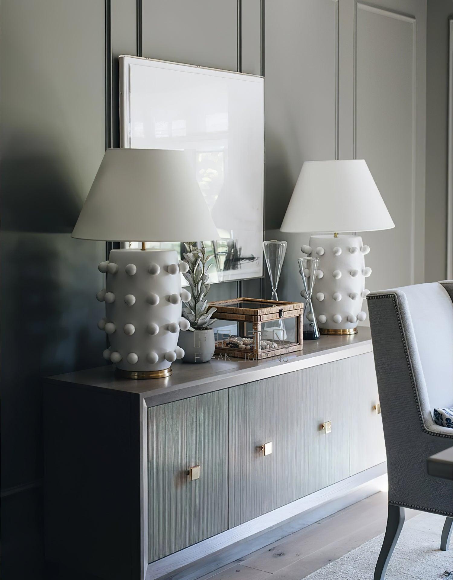 Polka Dot Porcelain Table Lamp - Blowlighting