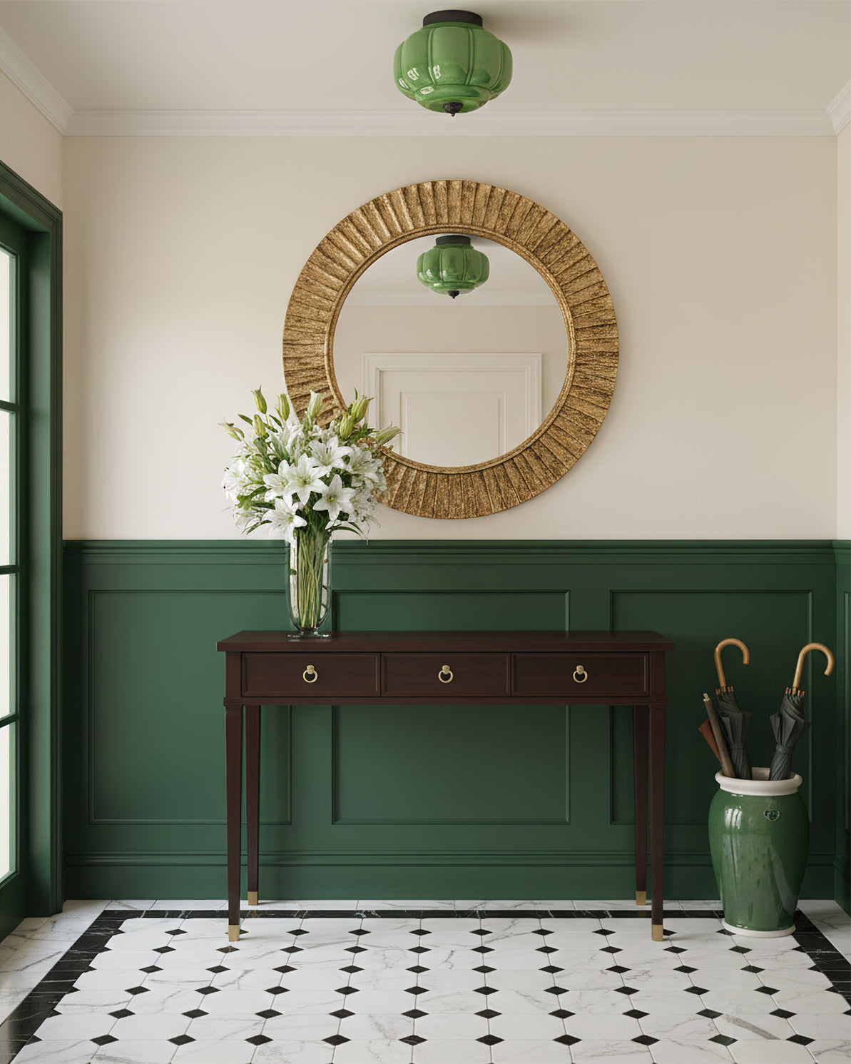 Poppy Retro Glass Ceiling Light