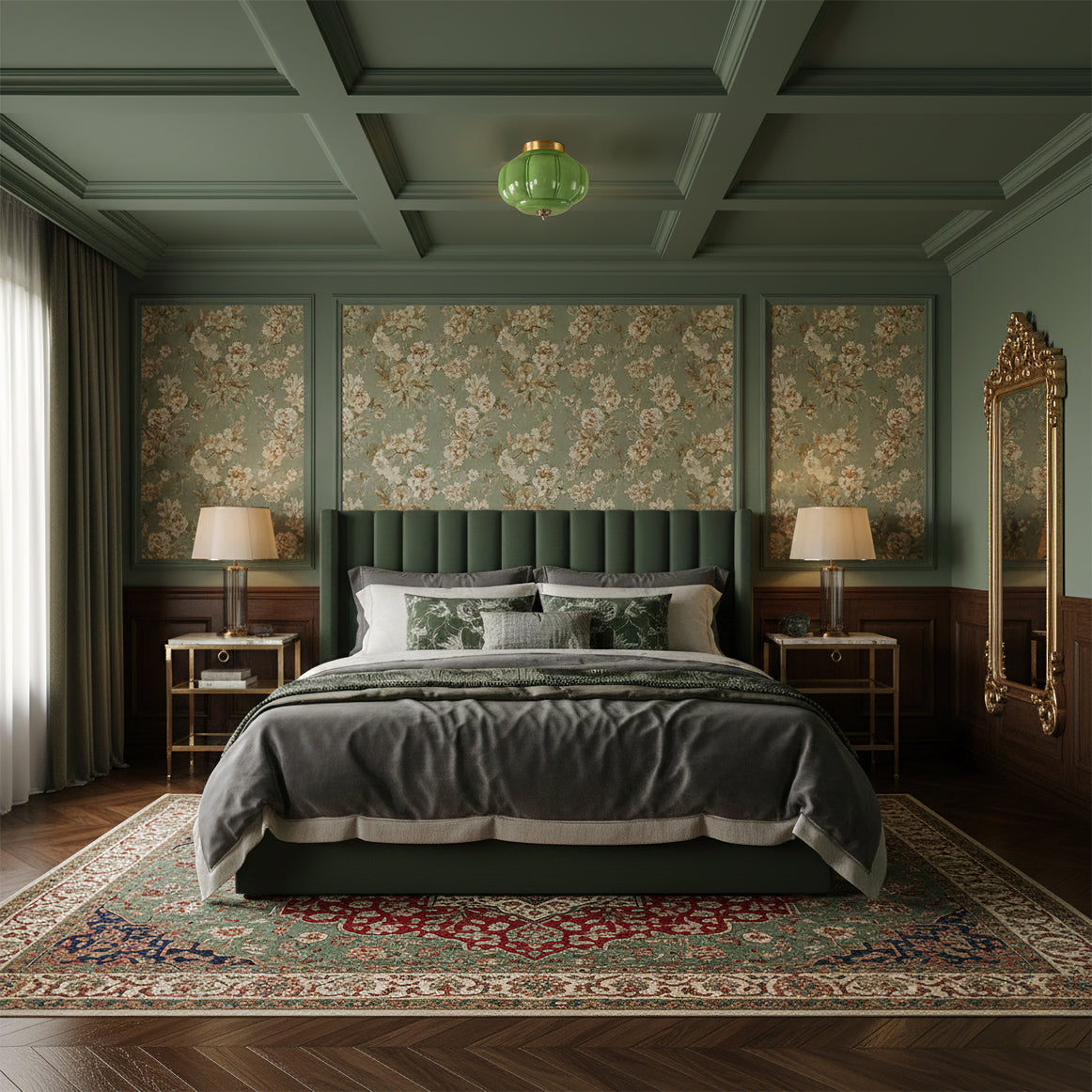 Poppy Retro Glass Ceiling Light