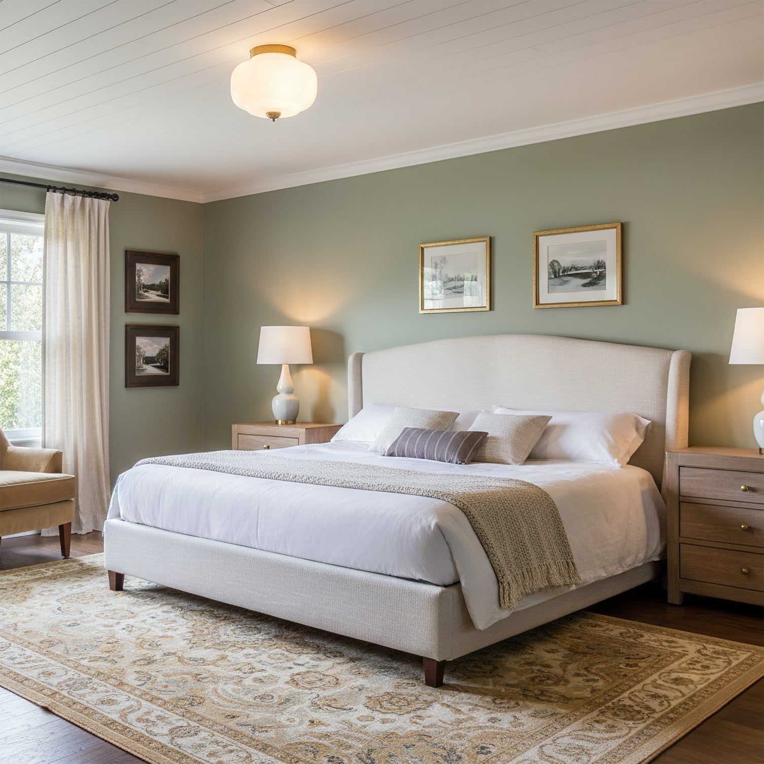 Poppy Retro Glass Ceiling Light