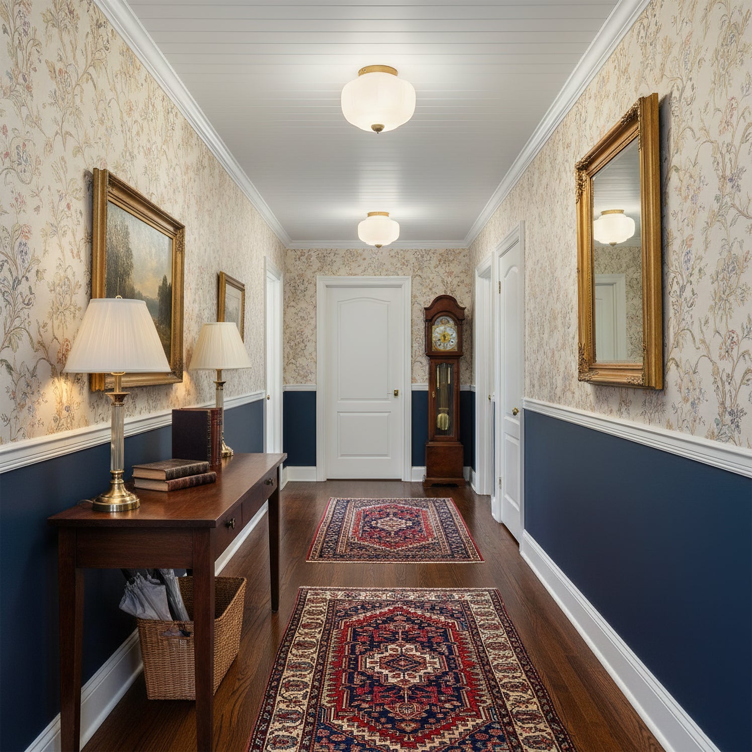 Poppy Retro Glass Ceiling Light