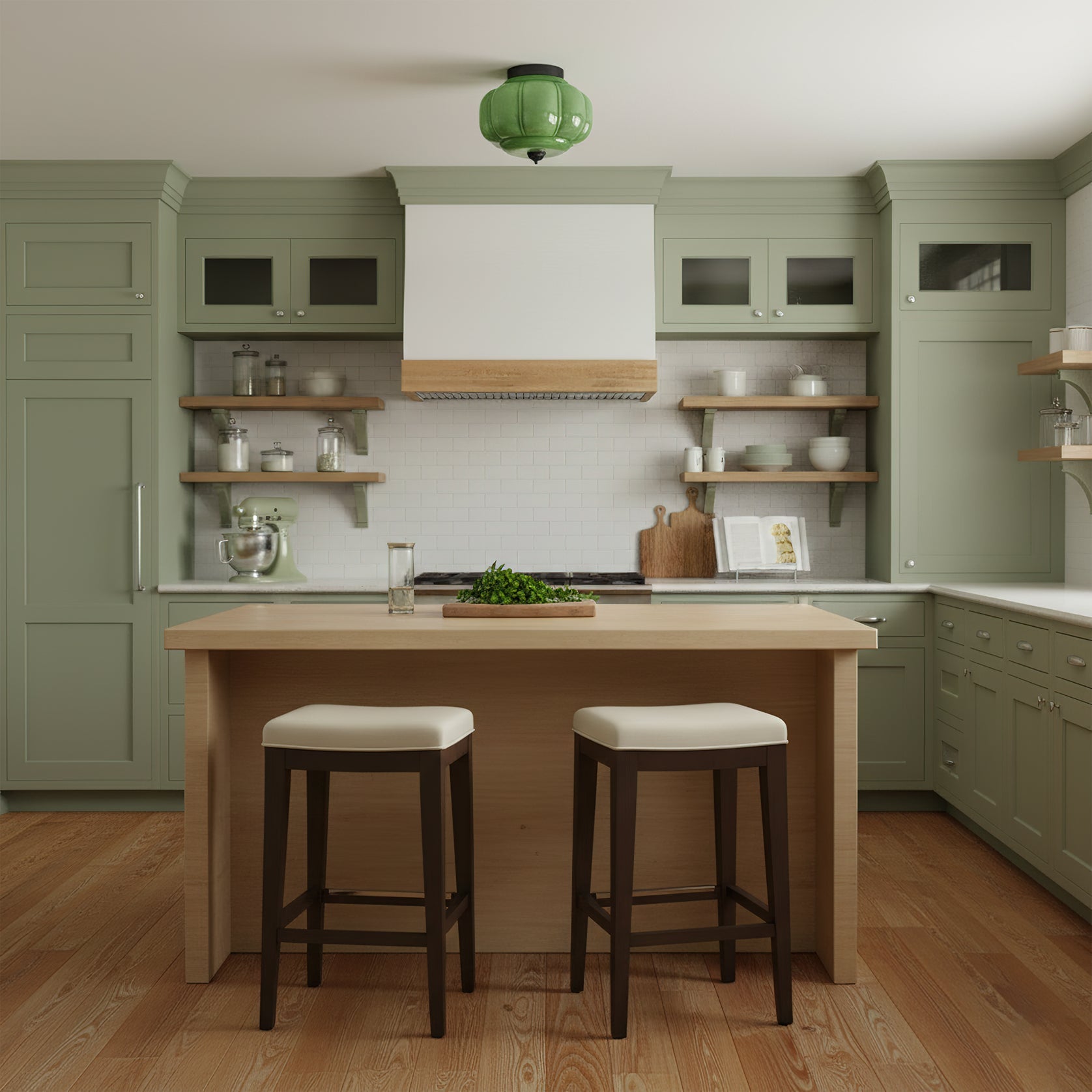 Poppy Retro Glass Ceiling Light