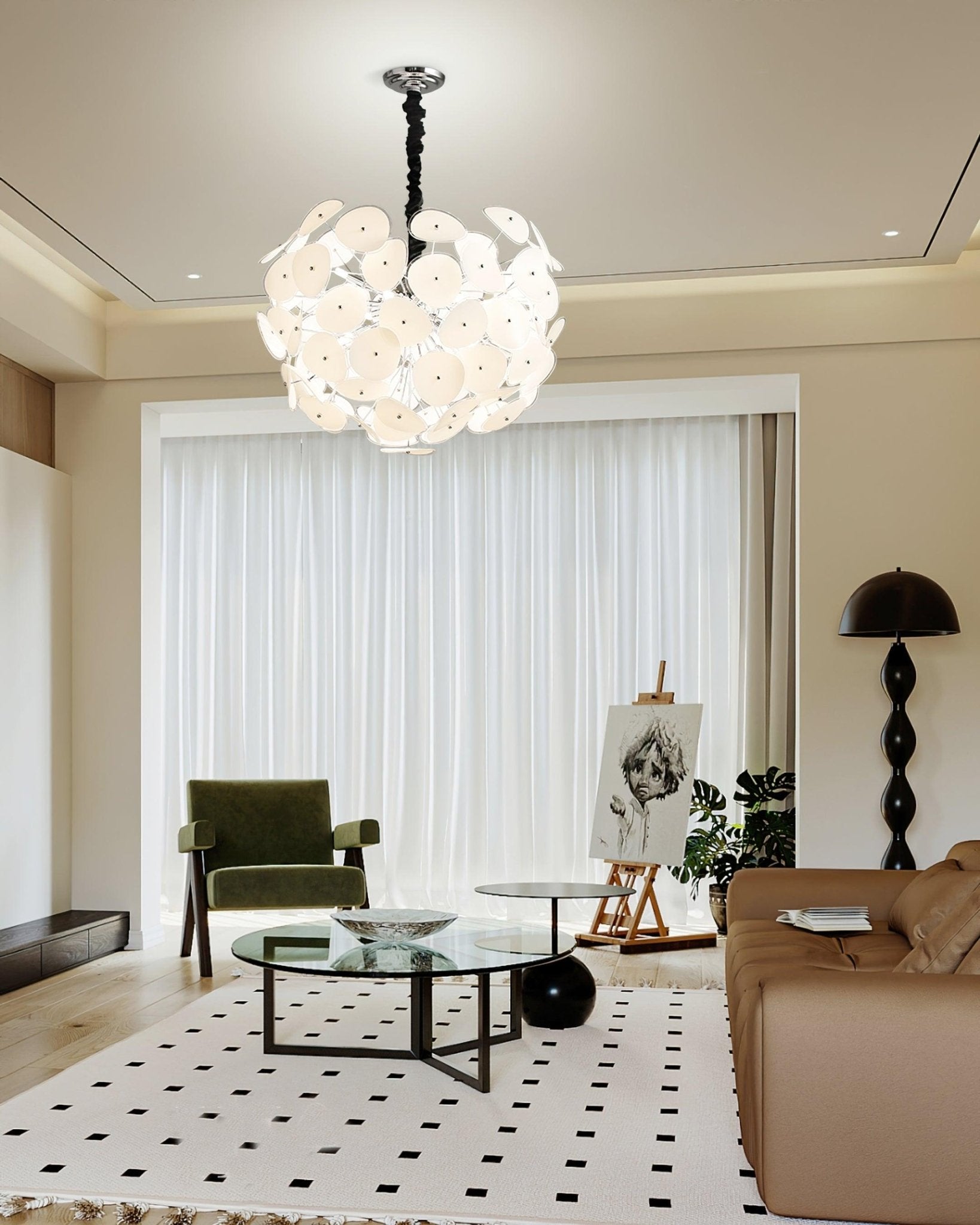 Poppy Glass Chandelier - Blowlighting