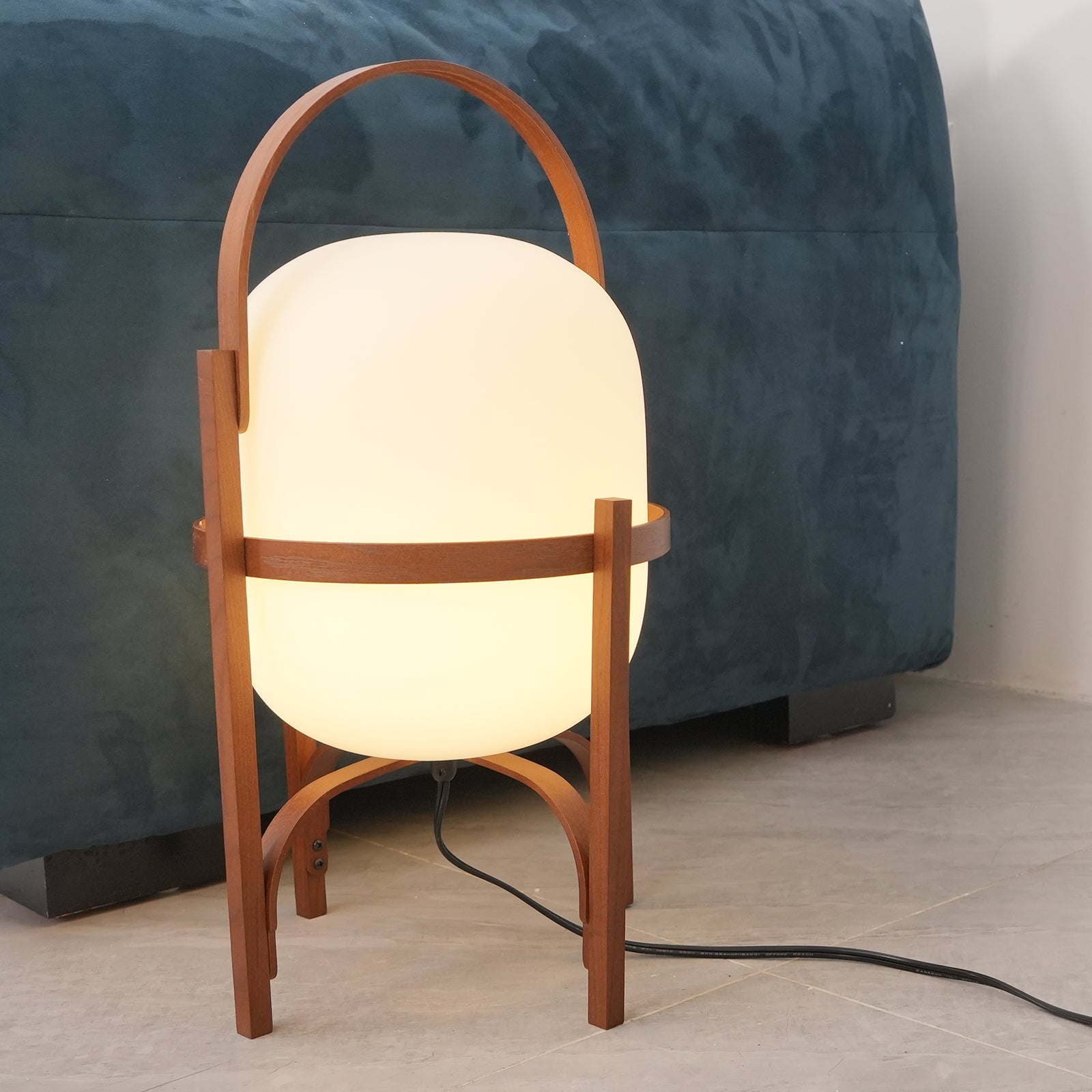 Portable Lantern Glass Table Lamp - Blowlighting