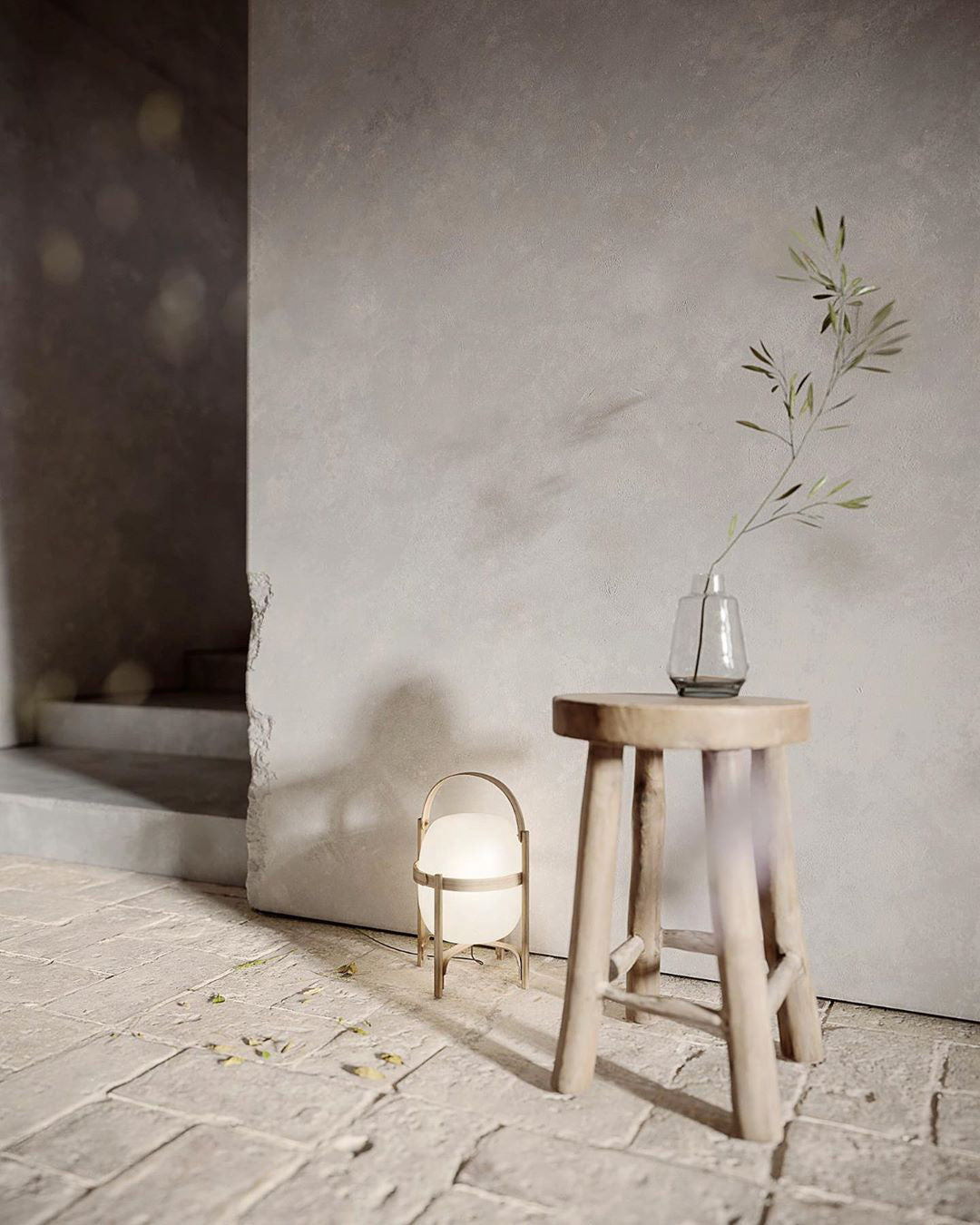 Portable Lantern Glass Table Lamp - Blowlighting