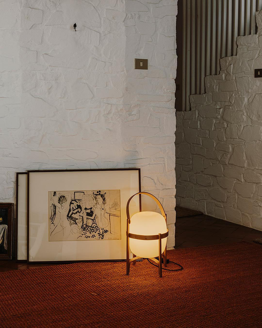 Portable Lantern Glass Table Lamp - Blowlighting