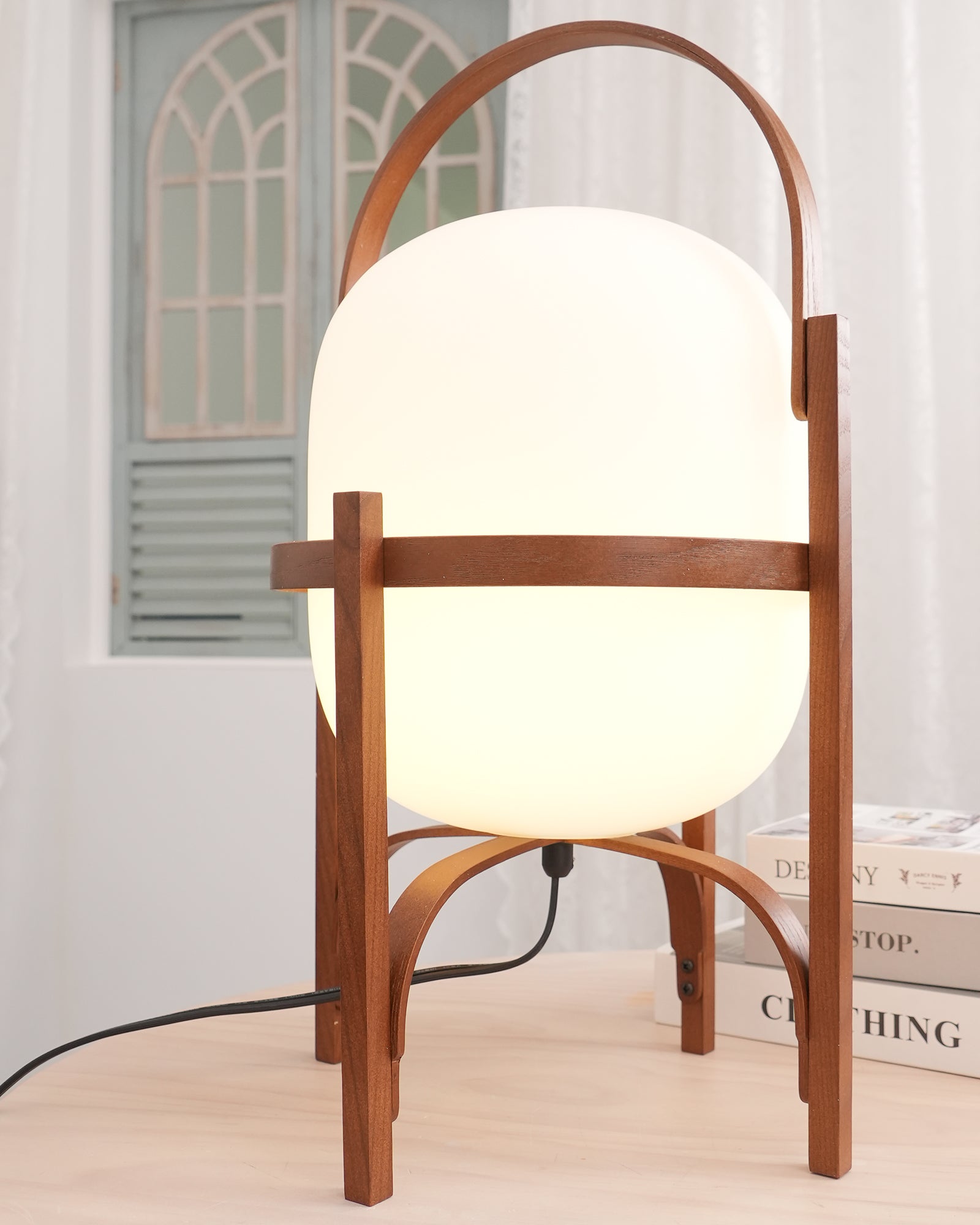 Portable Lantern Glass Table Lamp - Blowlighting