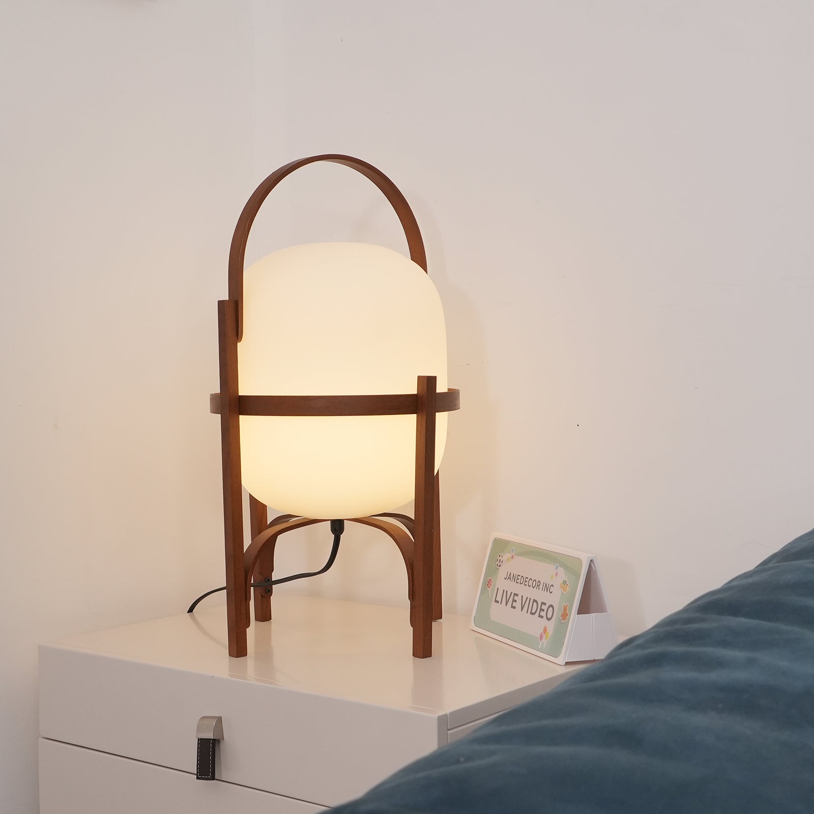 Portable Lantern Glass Table Lamp - Blowlighting