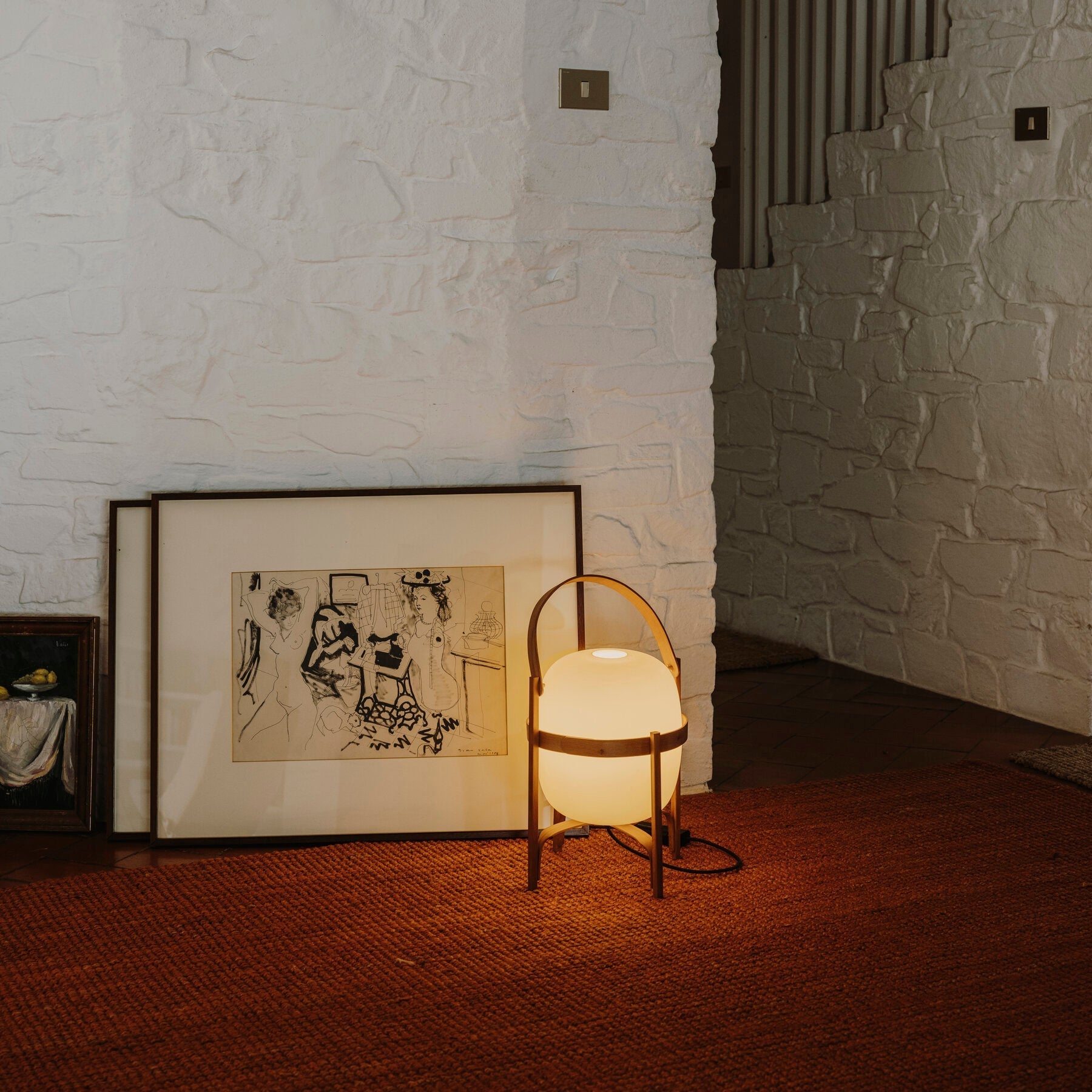 Portable Lantern Glass Table Lamp - Blowlighting