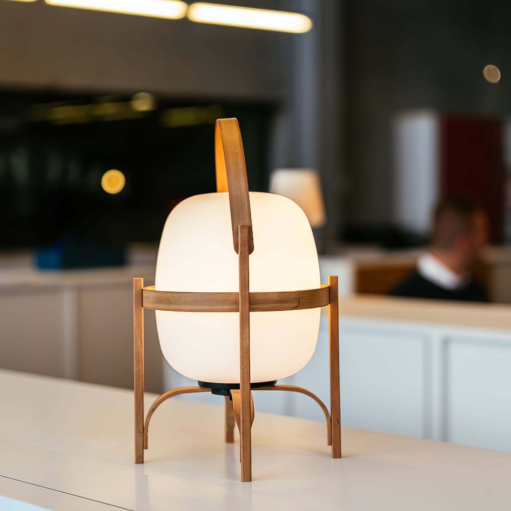 Portable Lantern Glass Table Lamp - Blowlighting