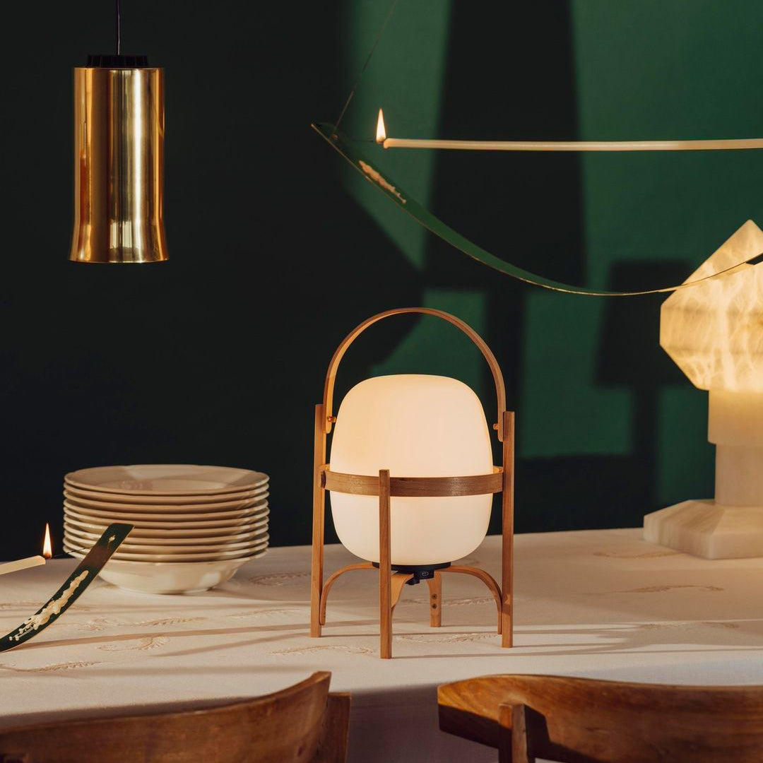 Portable Lantern Glass Table Lamp - Blowlighting