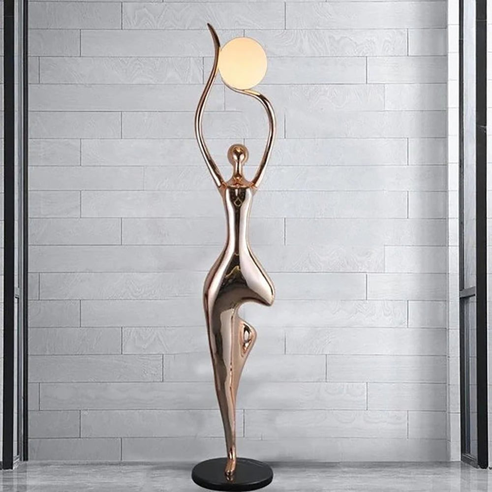 Emiryra Golden Sculptural Floor Lamp - Blowlighting