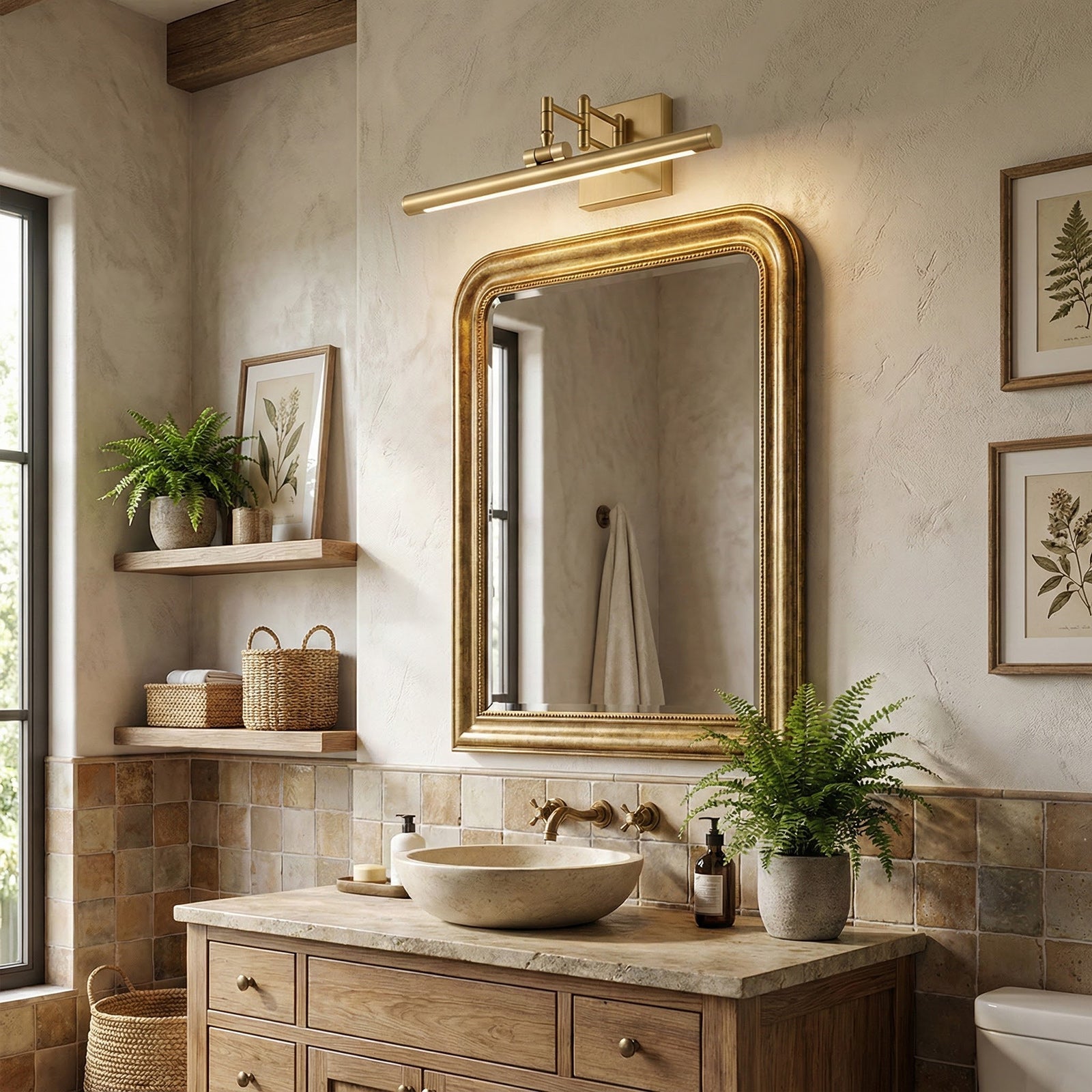 Prichard Minimalist Iron Linear Adjustable Wall Light