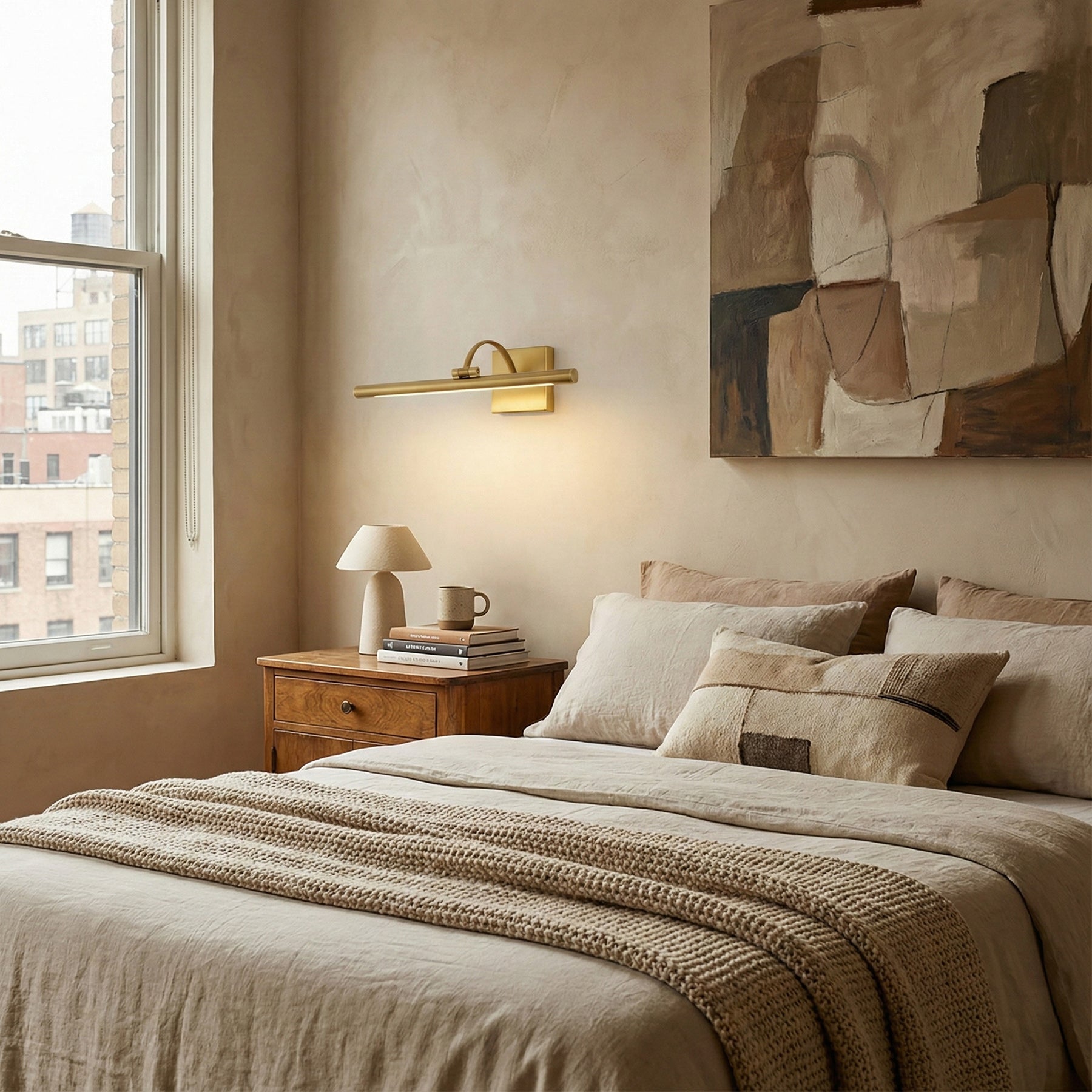 Prichard Minimalist Iron Linear Adjustable Wall Light