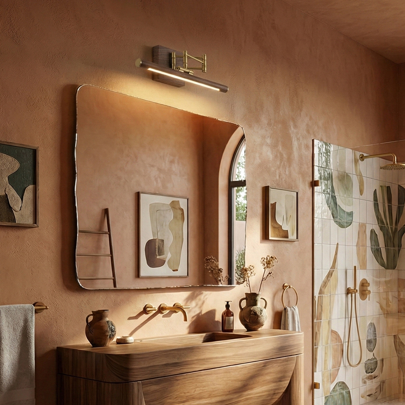 Prichard Minimalist Iron Linear Adjustable Wall Light