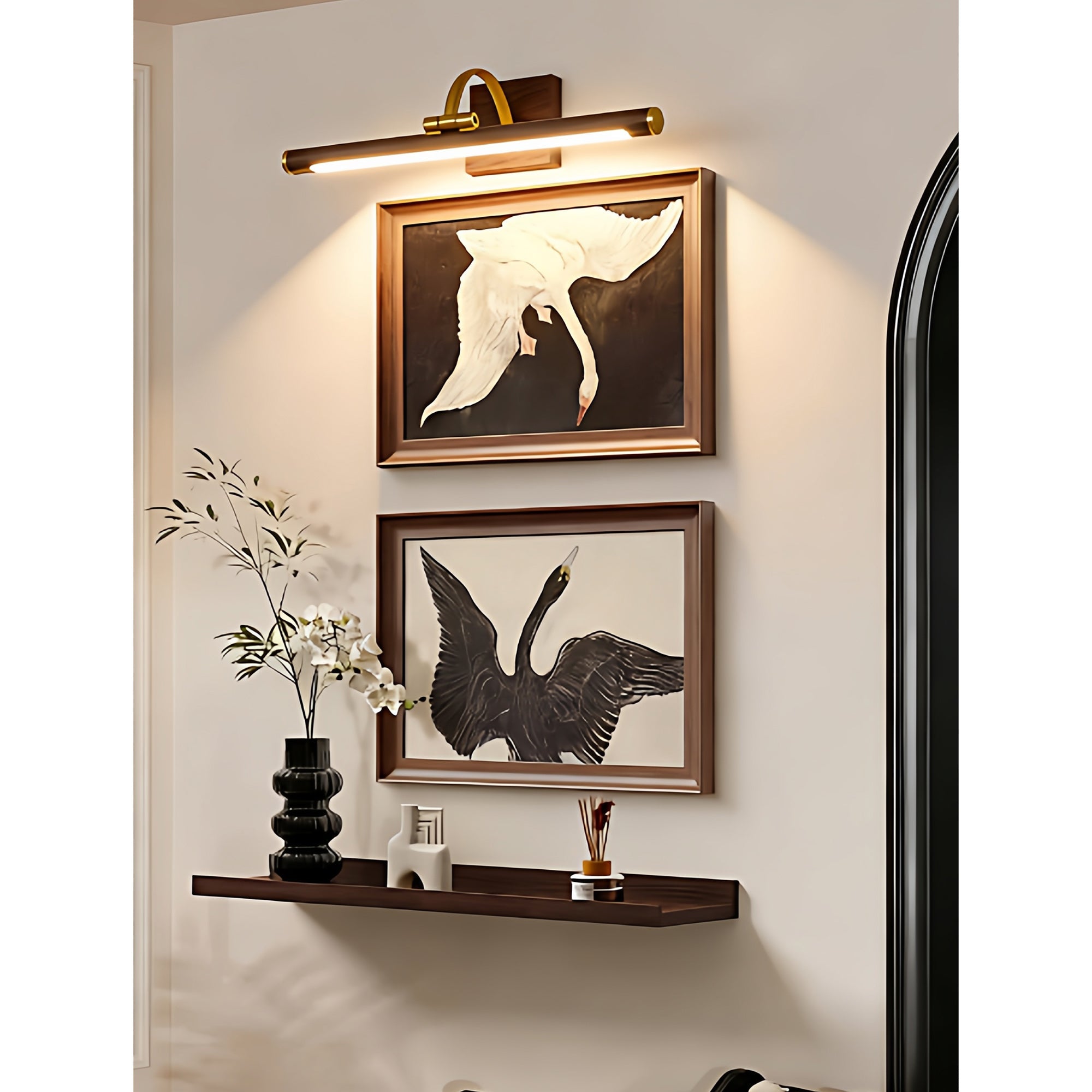 Prichard Minimalist Iron Linear Adjustable Wall Light