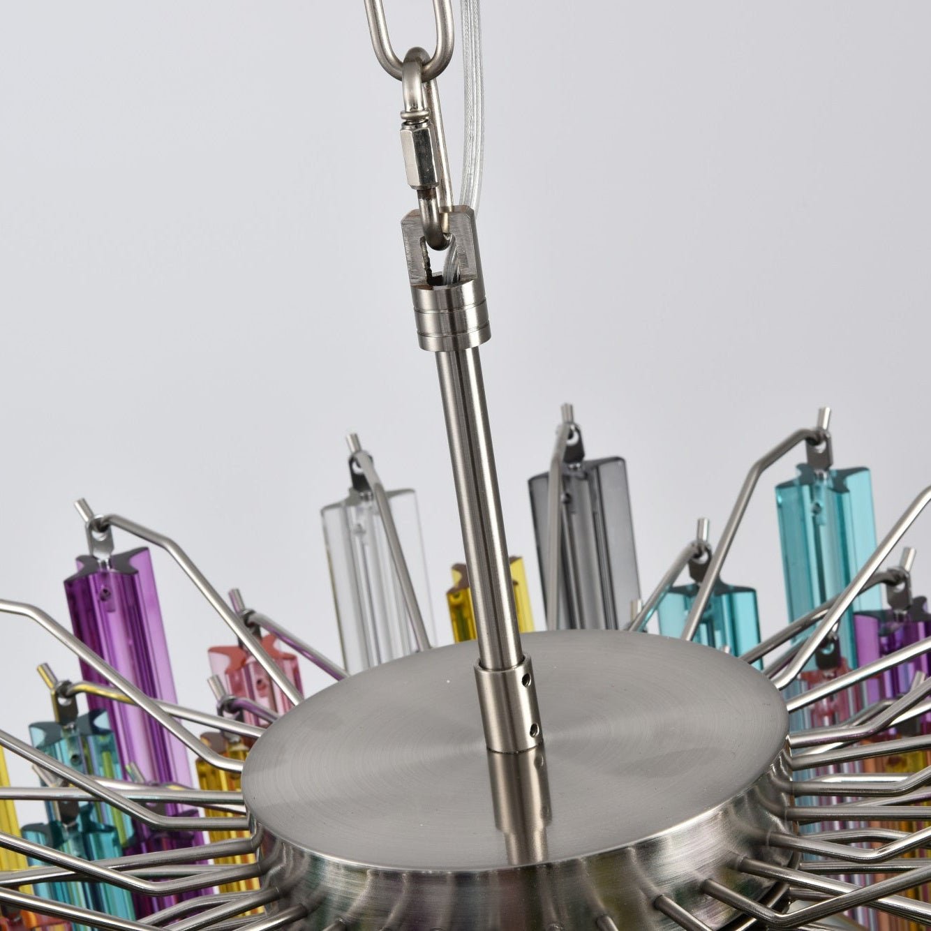 Aurora Chandelier Murano Glass Colorful Prism - Blowlighting