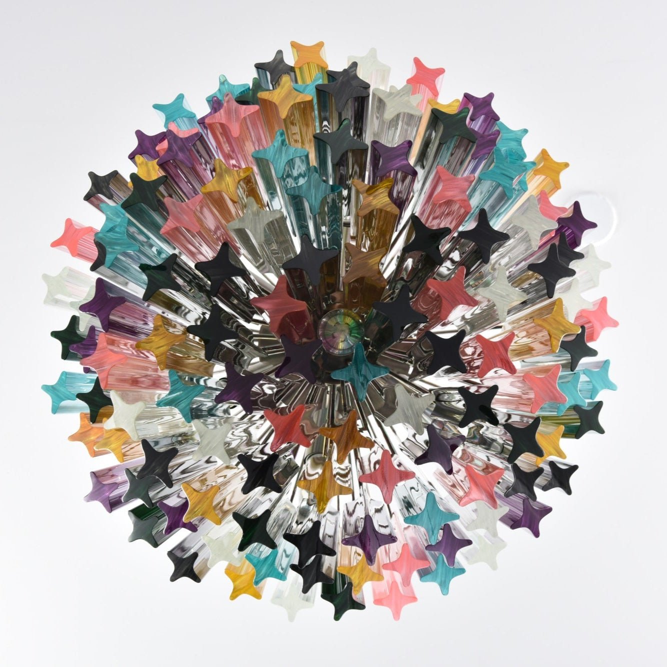 Aurora Chandelier Murano Glass Colorful Prism - Blowlighting