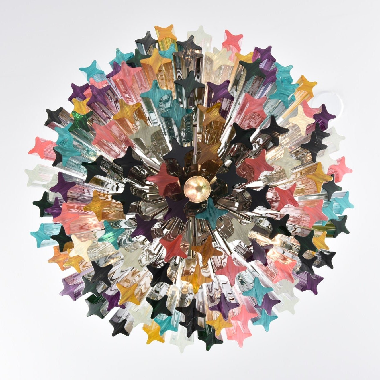 Aurora Chandelier Murano Glass Colorful Prism - Blowlighting