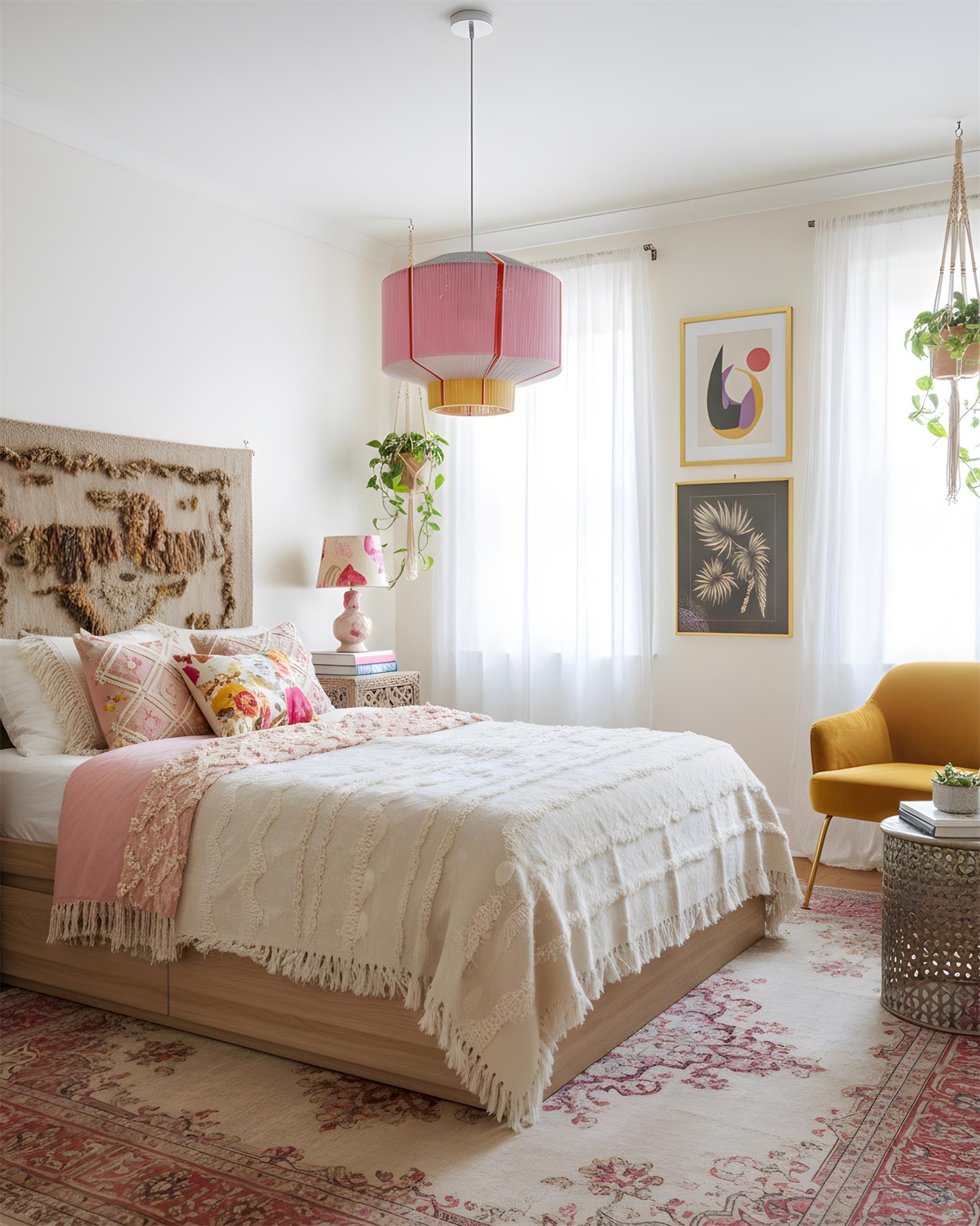 Prismora Bohemian Cotton Thread Pendant Light