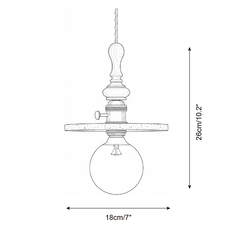 Pumice Vintage Travertine Pendant Light