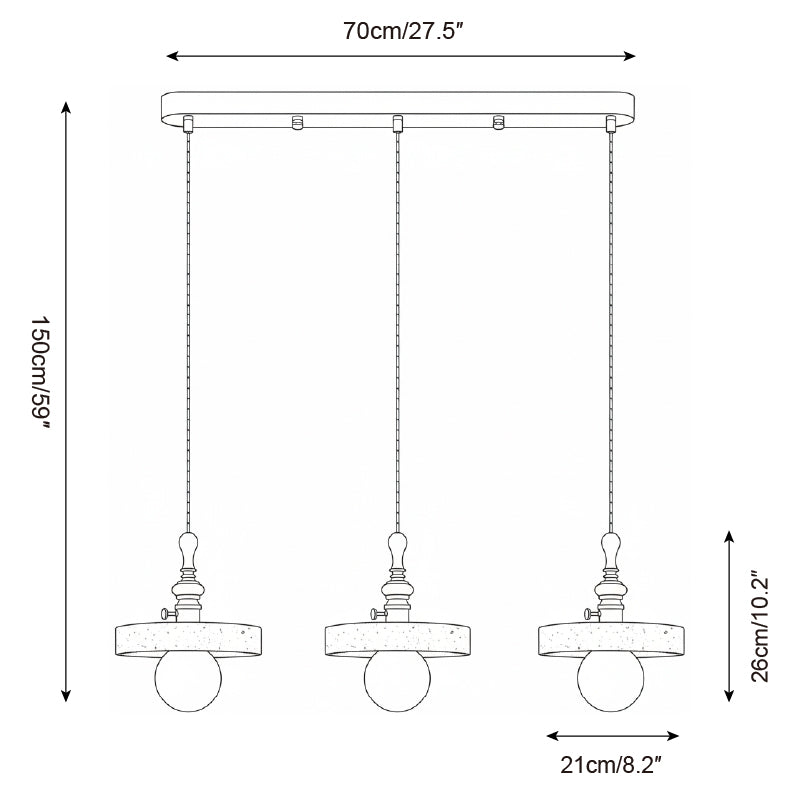 Pumice Vintage Travertine Pendant Light