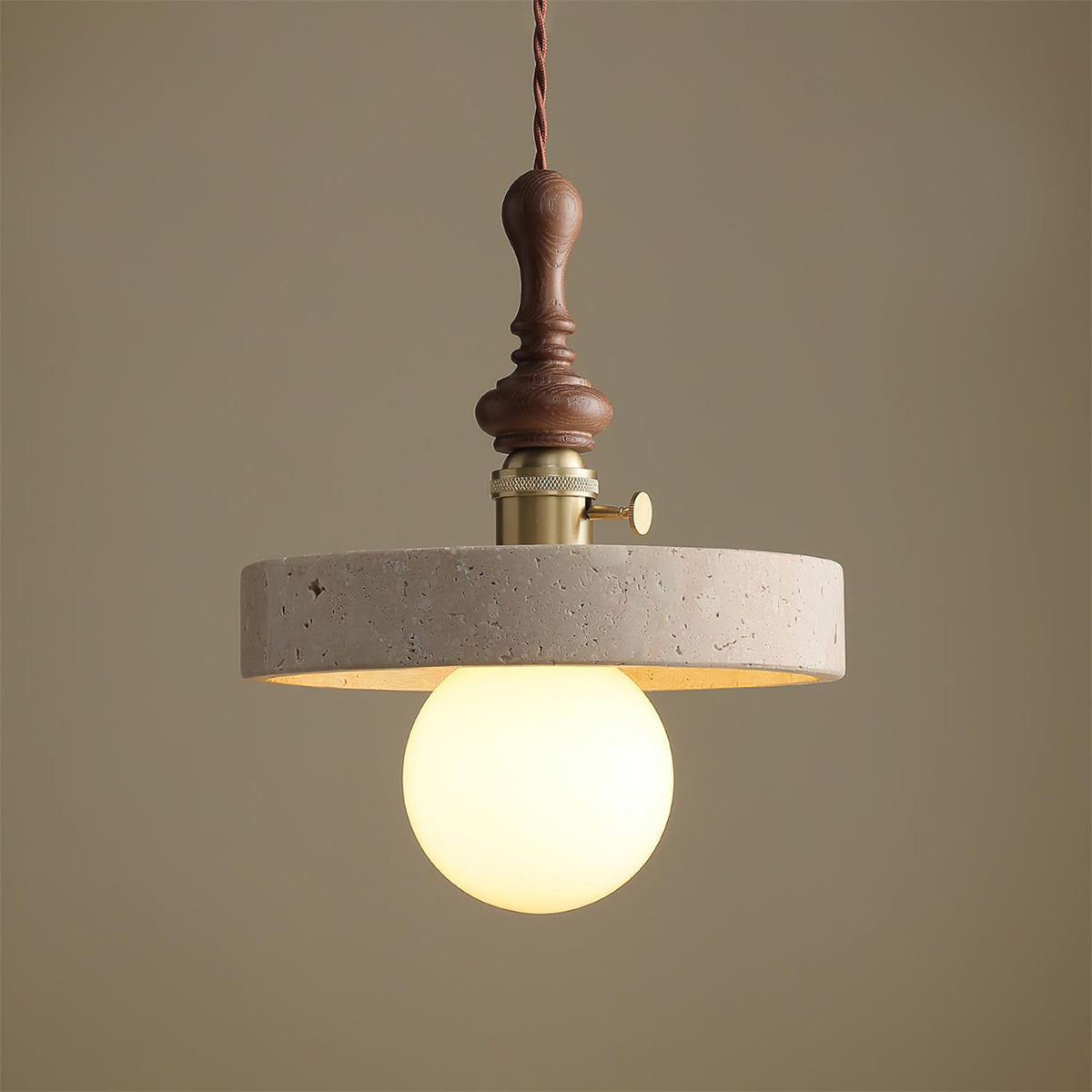 Pumice Vintage Travertine Pendant Light
