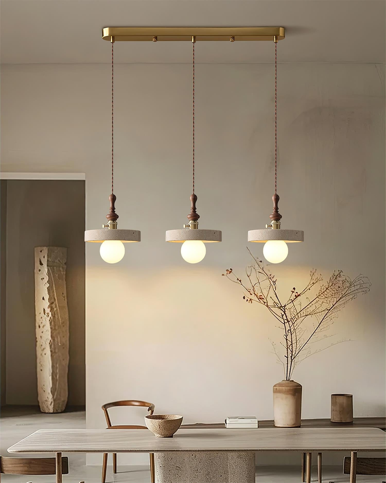 Pumice Vintage Travertine Pendant Light