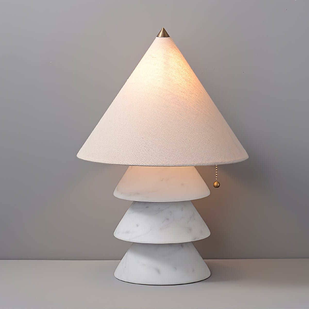 Pyramid Retro Marble Table Lamp - Blowlighting
