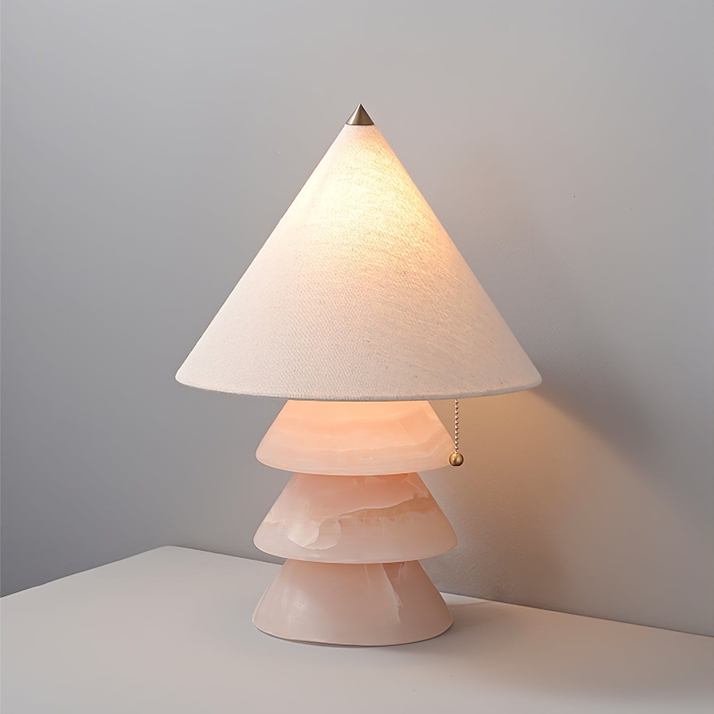 Pyramid Retro Marble Table Lamp - Blowlighting