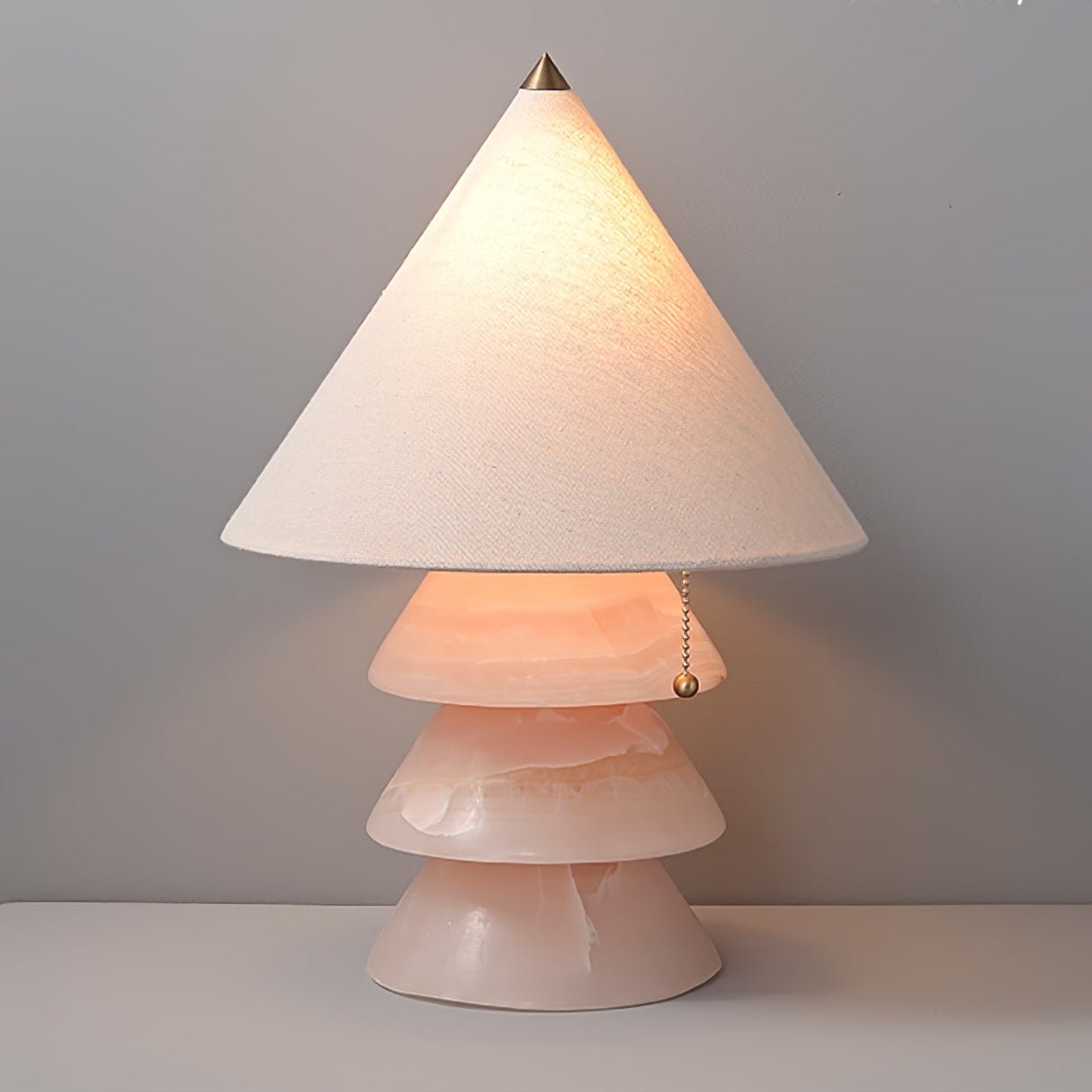 Pyramid Retro Marble Table Lamp - Blowlighting