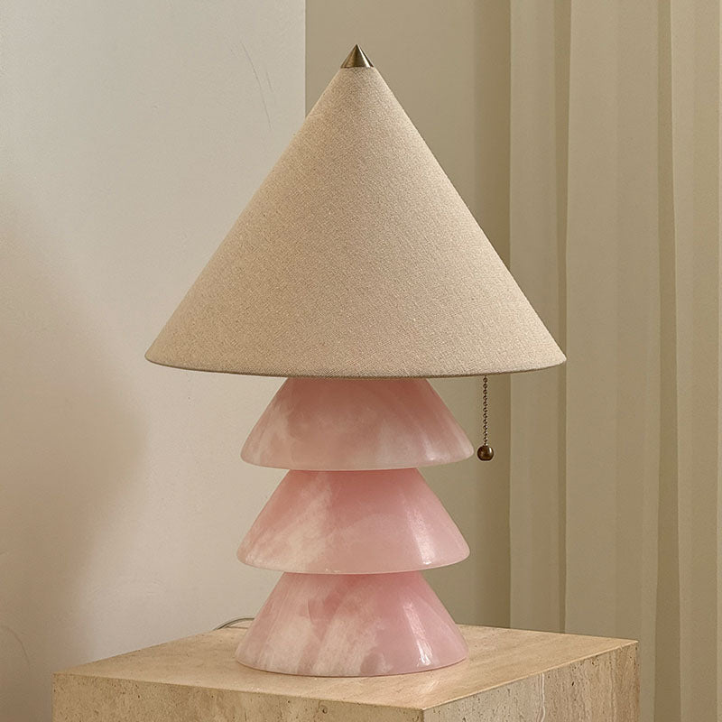 Pyramid Retro Marble Table Lamp - Blowlighting