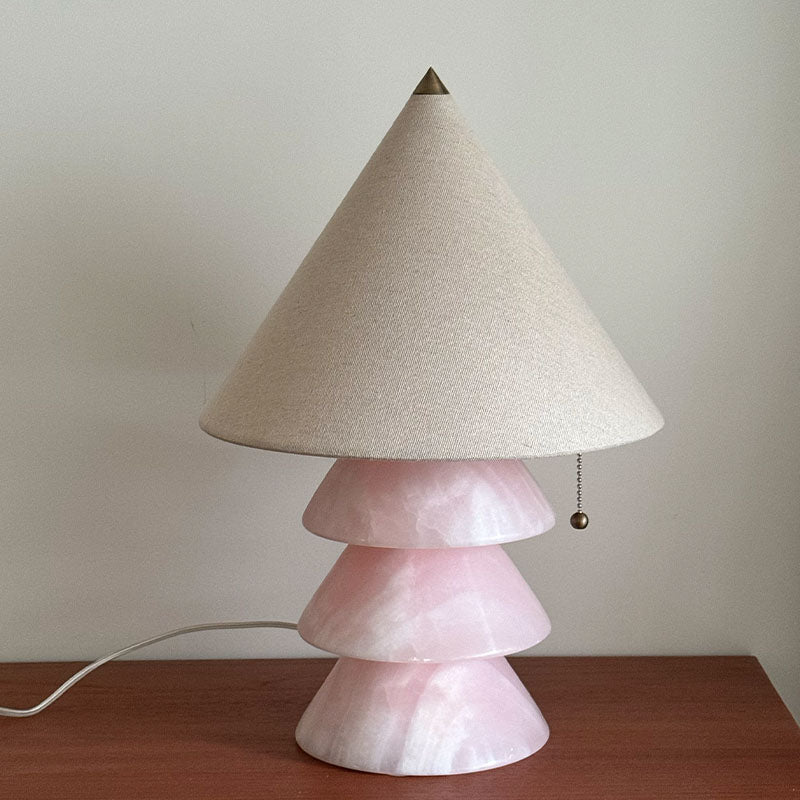 Pyramid Retro Marble Table Lamp - Blowlighting