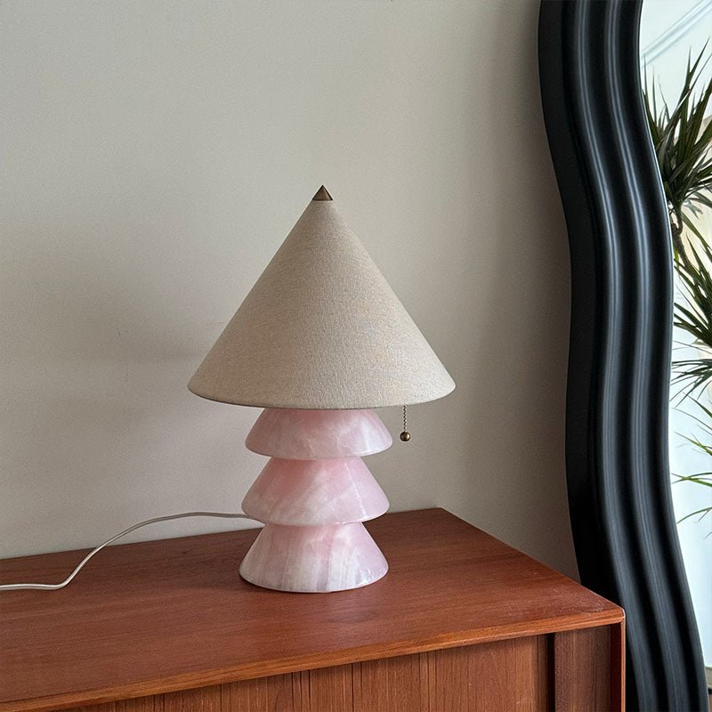 Pyramid Retro Marble Table Lamp - Blowlighting