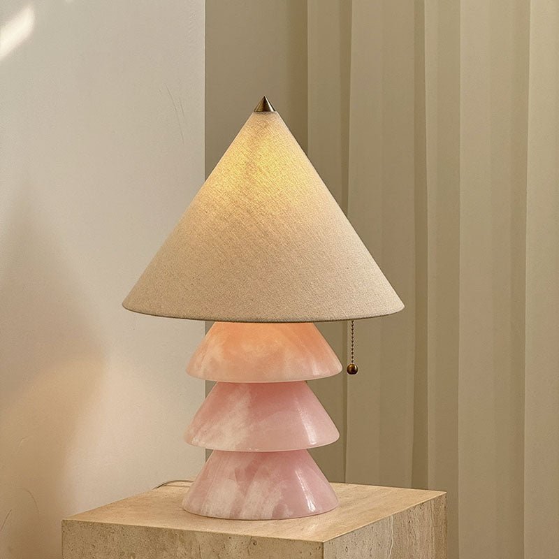 Pyramid Retro Marble Table Lamp - Blowlighting