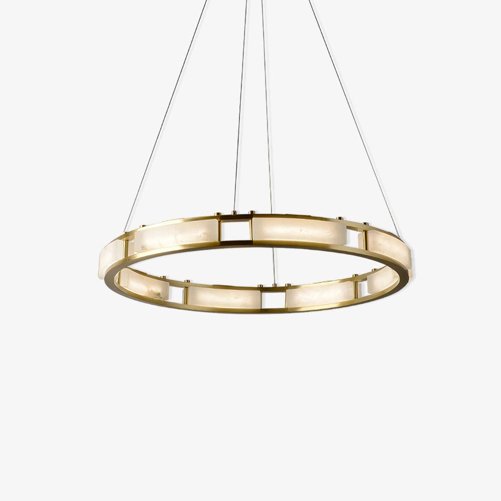 Symiria Minimalist Alabaster Ring Pendant Light - Blowlighting