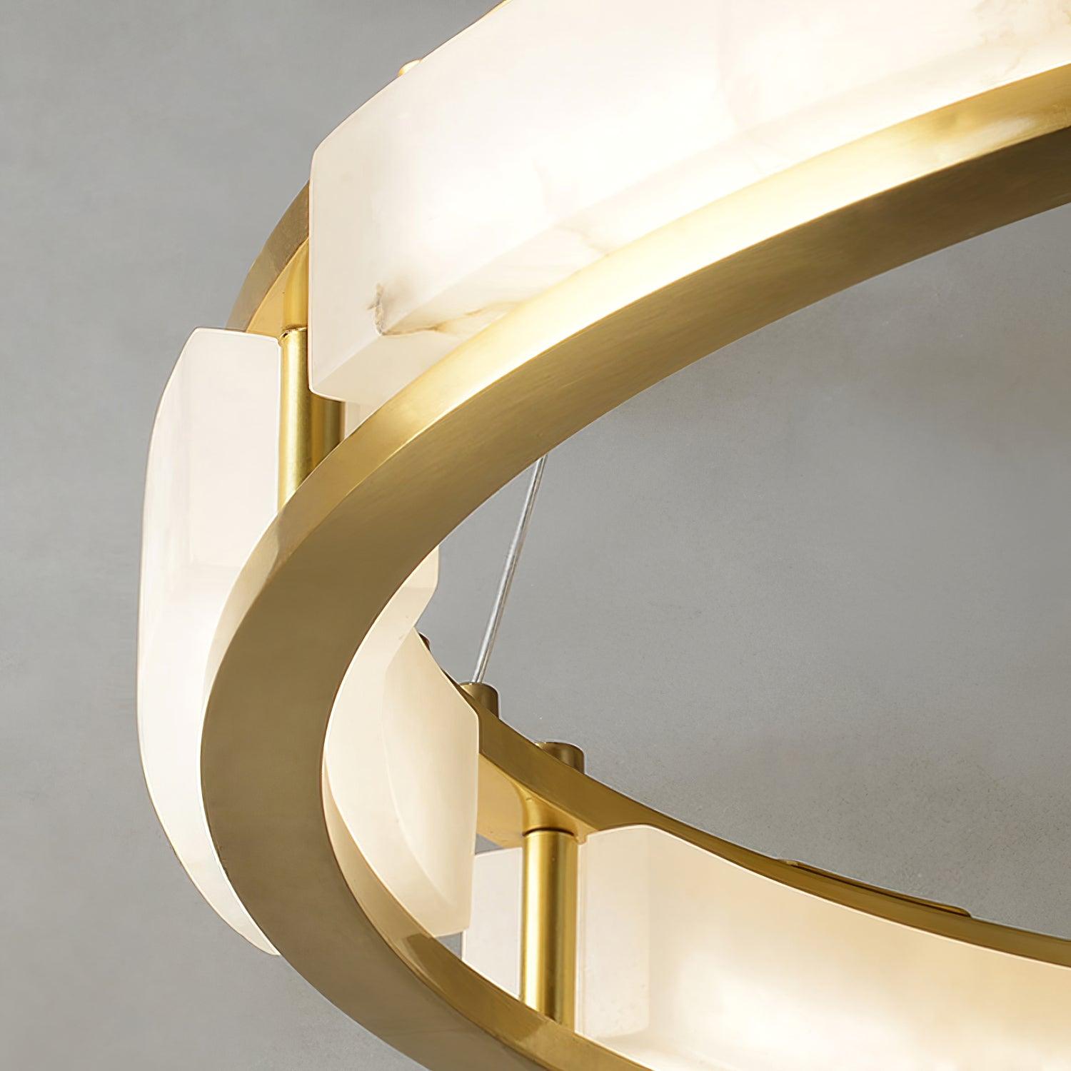 Symiria Minimalist Alabaster Ring Pendant Light - Blowlighting