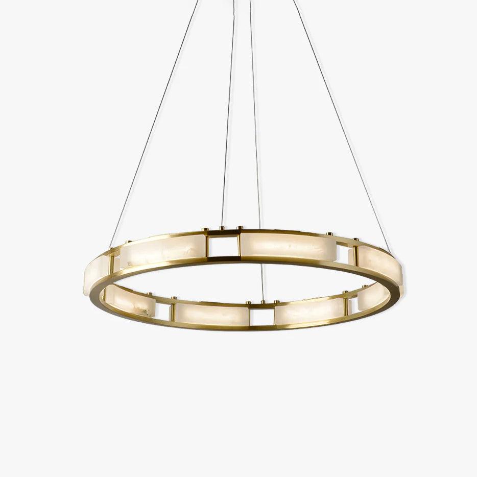 Symiria Minimalist Alabaster Ring Pendant Light - Blowlighting