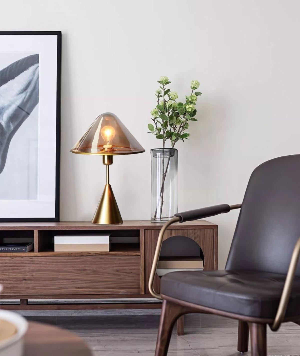 Mushroom Contemporary Metal Table Lamp - Blowlighting