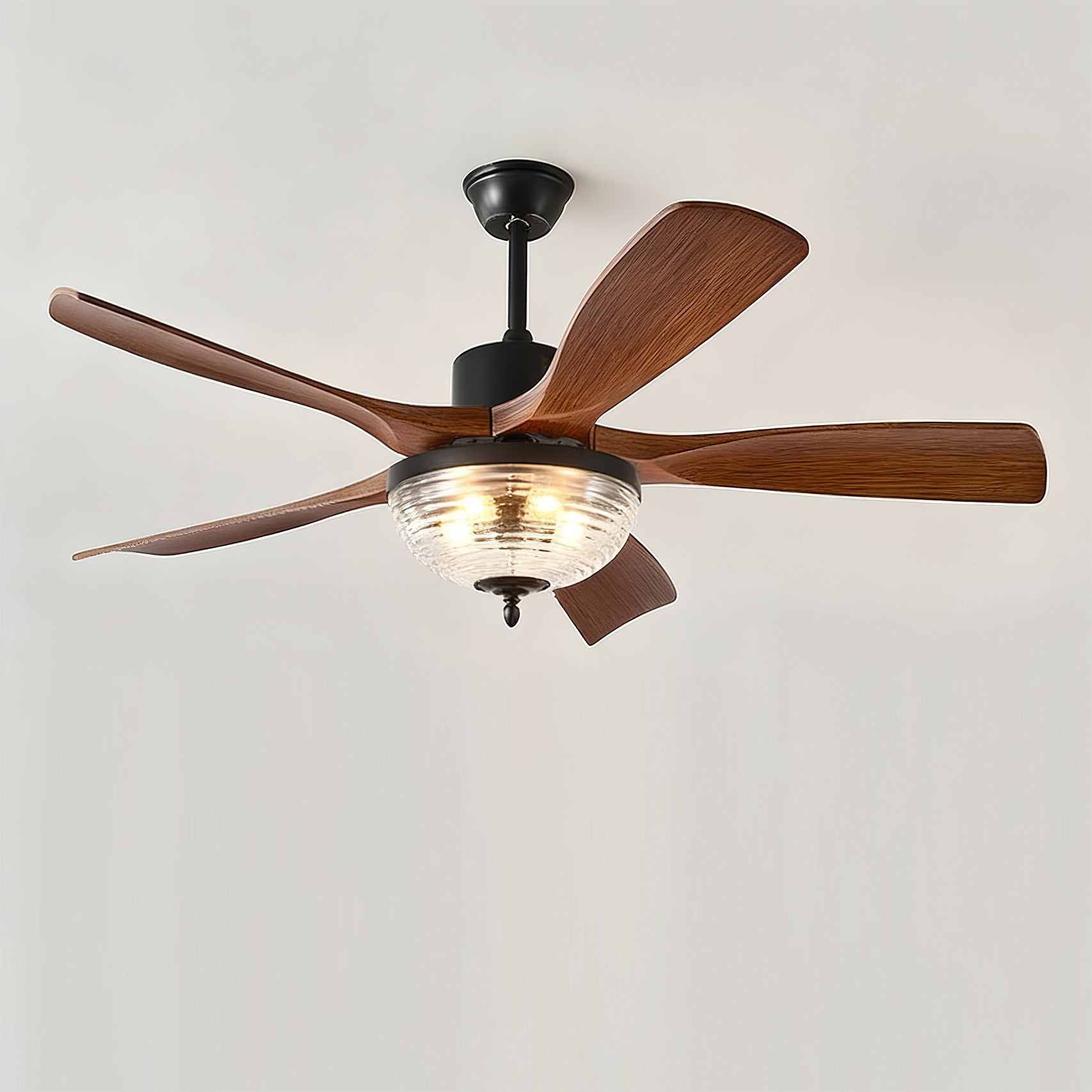 Radar Modern Wood Ceiling Fan Light