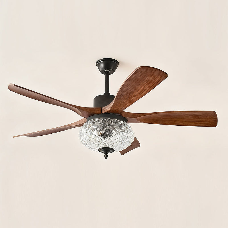 Radar Modern Wood Ceiling Fan Light