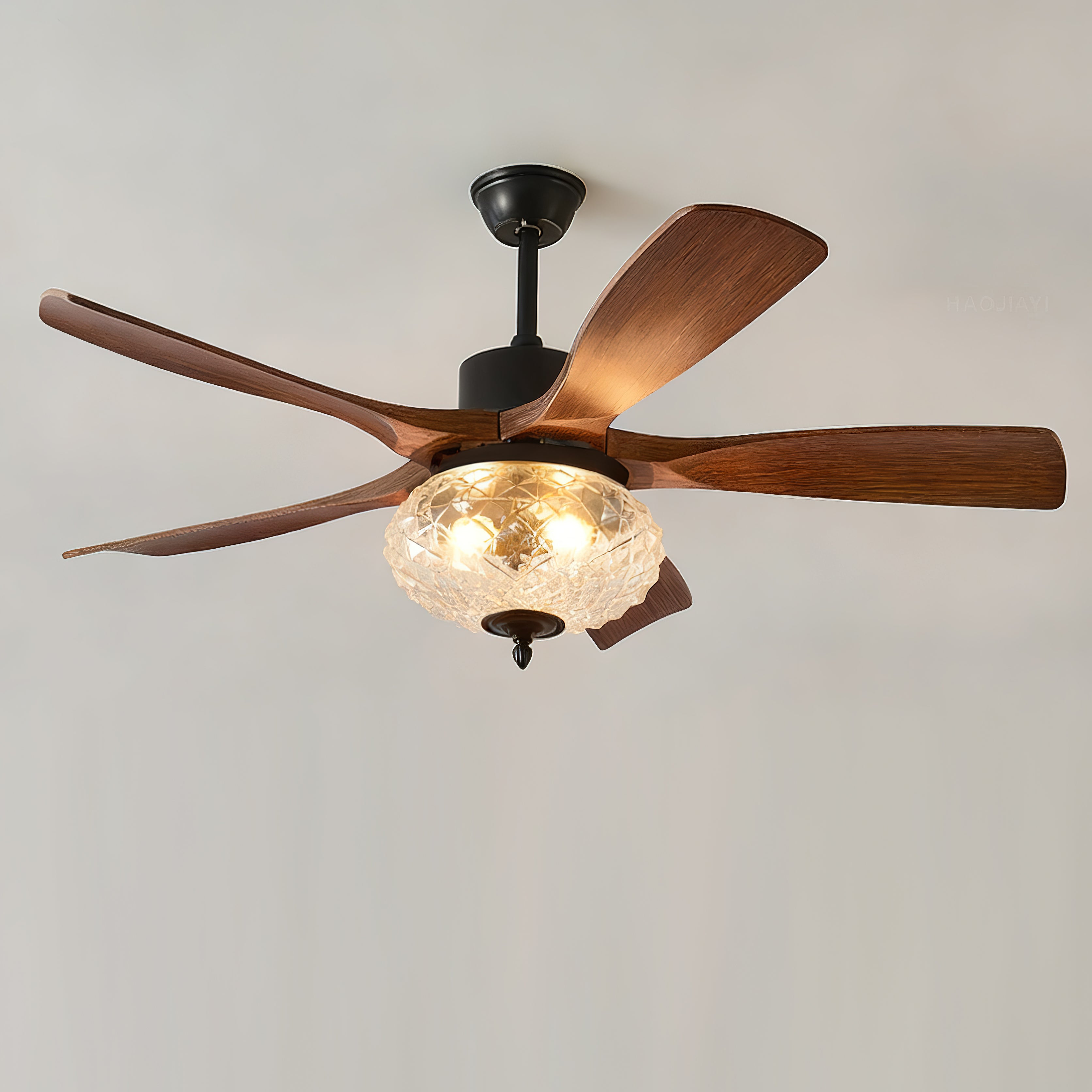 Radar Modern Wood Ceiling Fan Light