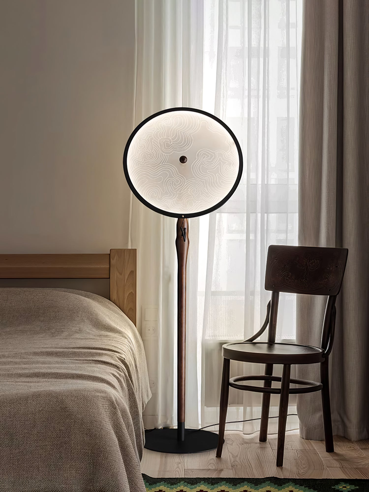 Evliriel Artistic Wood Floor Lamp - Blowlighting